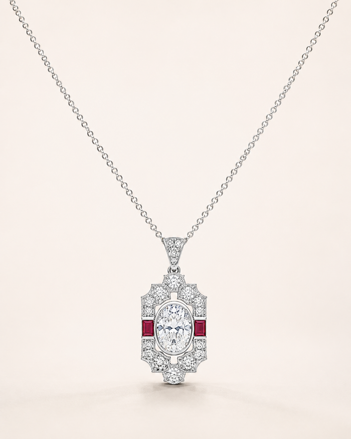 Diamond Ruby Necklace